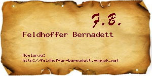 Feldhoffer Bernadett névjegykártya